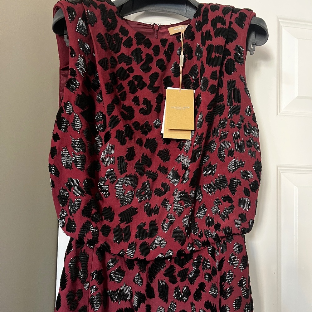 Michael Kors collection luxury dark red black crystals